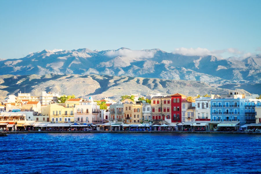 Venetian Harbor in Chania, Crete, Greece.
