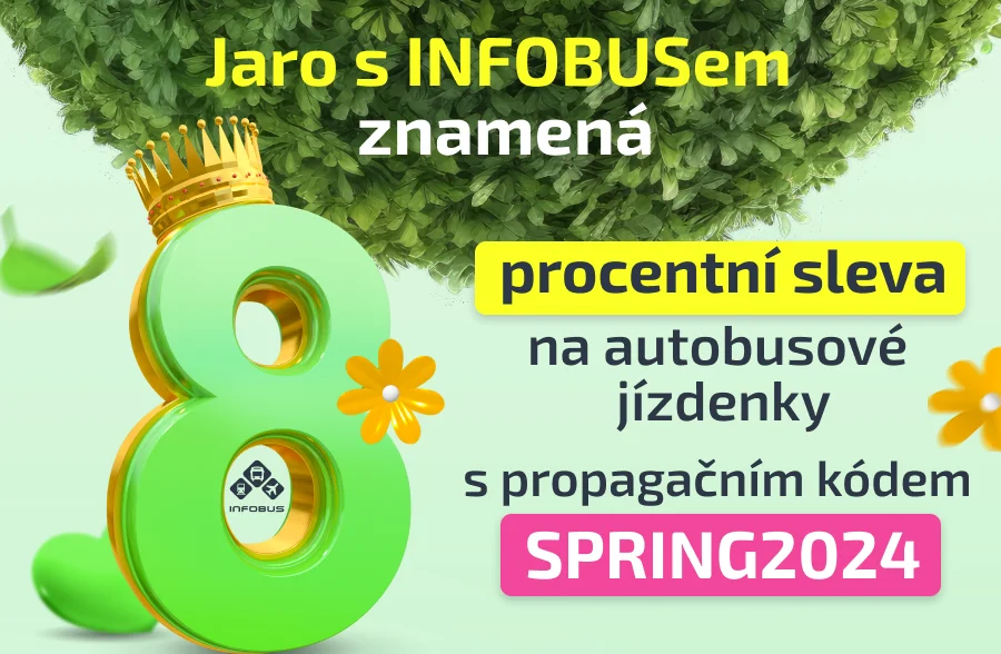 Jaro s INFOBUSem znamená 8% slevu na všechny autobusové linky!