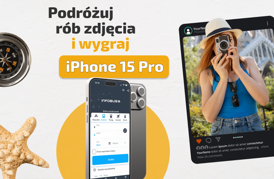 Podróżuj, rób zdjęcia i wygraj iPhone'a 15 Pro