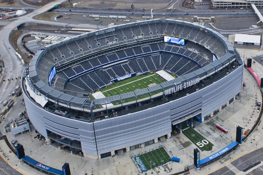 Aerial view of MetLife Stadium, New Jersey.