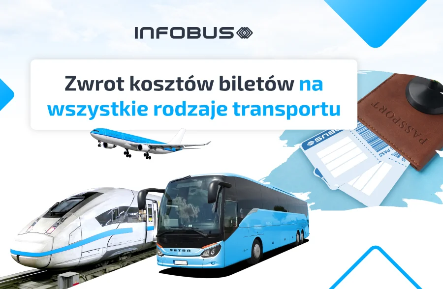 Zwrot kosztów biletów: autobus, pociąg, samolot | INFOBUS