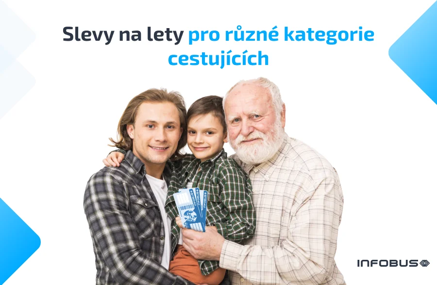 Slevy na letenky pro různé kategorie cestujících