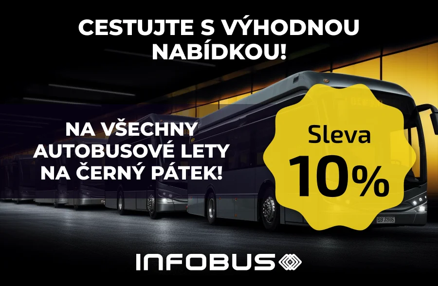Black Friday na INFOBUS - slevy určené pro cestování!
