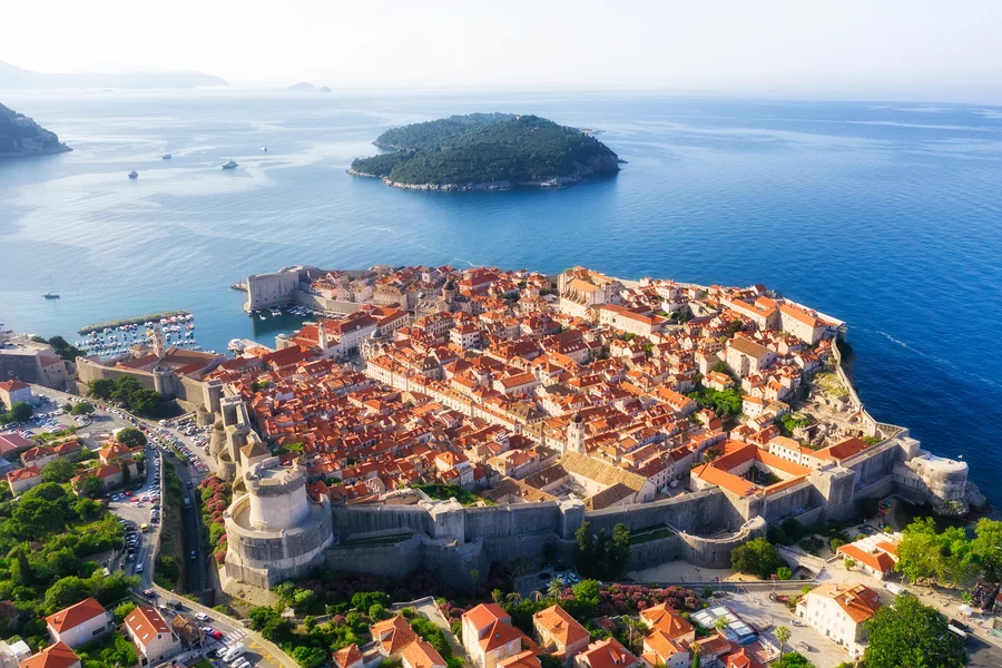 Panoramic view of Dubrovnik, Croatia.