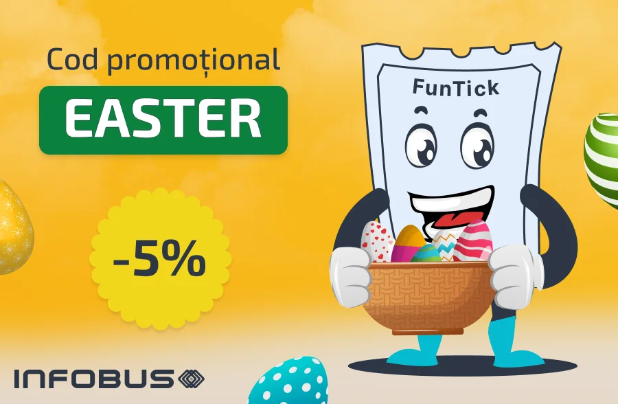 Vizitați-vă familia de Paște: INFOBUS vă oferă o reducere cu un cod promoțional