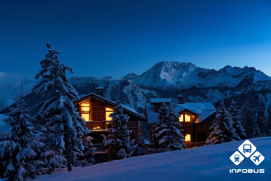 Courchevel ski resort, France 