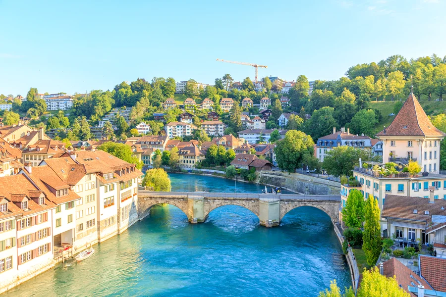 Scenic cityscape of Bern, Switzerland.