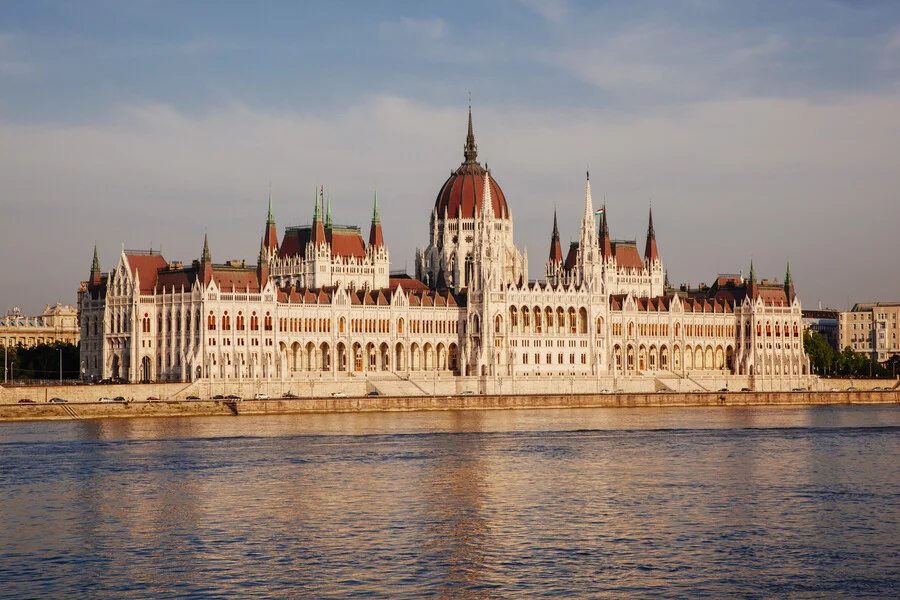 The Parliament Building in Budapest, Hungary.