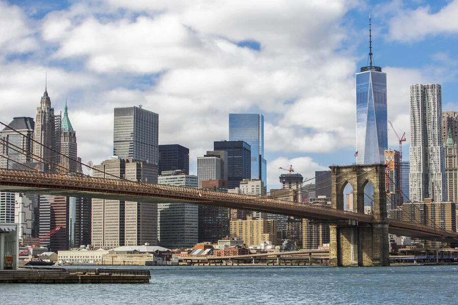 New York City skyline, US.