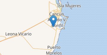 Žemėlapis Cancún Airport