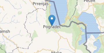 Kaart Pogradec