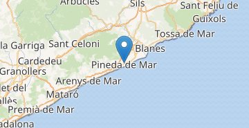 Kaart Pineda de Mar