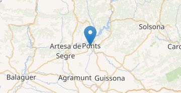 Mapa Ponts-Lleida