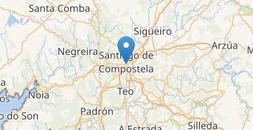 Kaart Santiago de Compostela