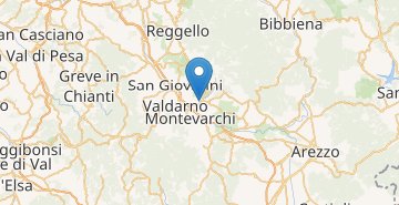 Zemljevid Terranuova Bracciolini