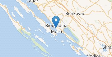 Карта Биоград-на-Мору