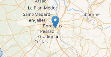 Kaart Bordeaux