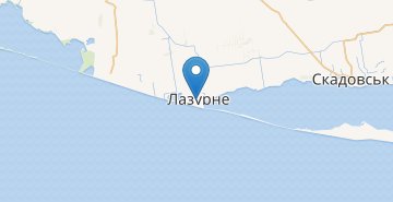 Žemėlapis Lazurne (Khersonska obl.)