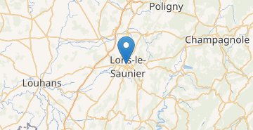 Kaart Lons-le-Saunier