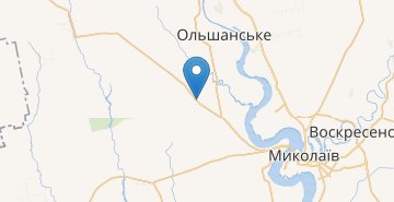 Χάρτης Krynychky (Mykolaivska obl.)
