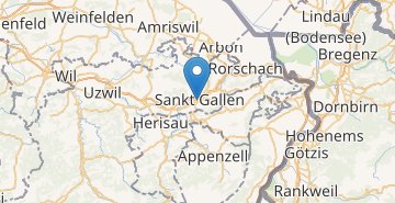 Kaart Sankt Gallen