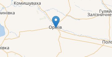Zemljevid Orikhiv (Zaporizhska obl.)