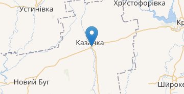 Žemėlapis Kazanka (Mykolaivska obl.)