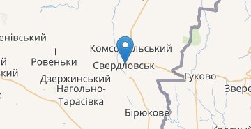 Χάρτης Sverdlovsk (Dovzhansk)