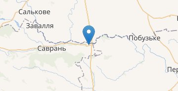 Zemljevid Dybunove (Odeska obl.)