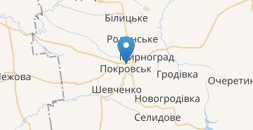 Karta Pokrovsk (Donetska obl.)