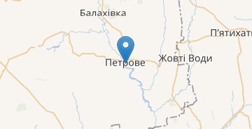 Zemljevid Petrove (Petrovskyi r-n)