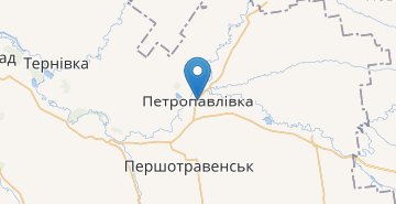 Map Petropavlivka (Dnipropetrovska obl., Petropavl. r-n)