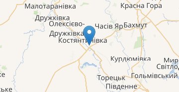 Kaart Kostiantynivka (Donetsk obl.)