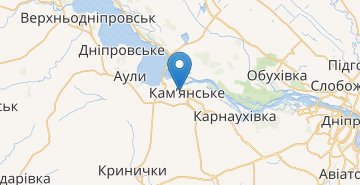 Kaart Kamianske (Dniprodzerzhynsk)