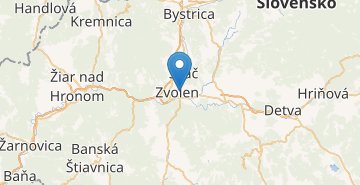 地図 Zvolen