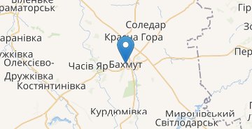 Karta Bakhmut (Donetska obl.)