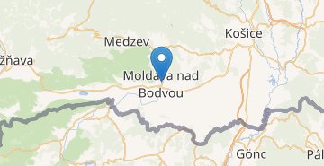 Kartta Moldava nad Bodvou