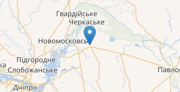 地图 Melioratyvne (Novomoskovskyj r-n, Dnipropet. obl)