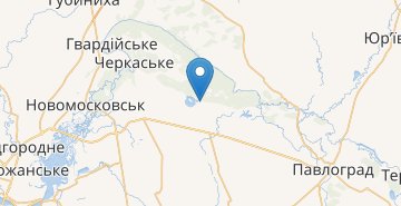 Kartta Novotroyitske, Novomoskovskyy r-n