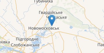 地図 Orlovshchyna, Novomoskovskyy r-n