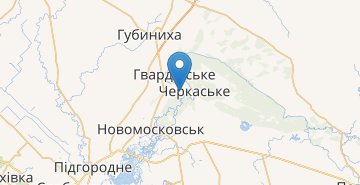 Žemėlapis Khashcheve, Novomoskovskyy r-n