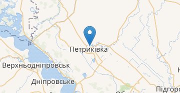 Žemėlapis Petrykivka
