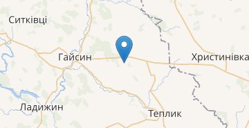 Zemljevid Tyshkivka (Vinnitska obl.)