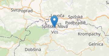 Kaart Spišská Nová Ves