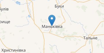 Žemėlapis Mankivka (Cherkaska obl.)
