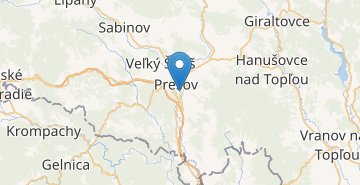 Zemljevid Prešov