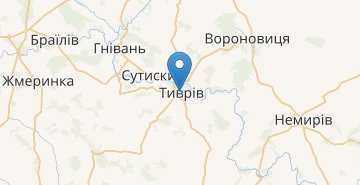 Mapa Tyvriv