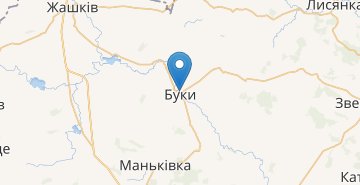 Žemėlapis Buky (Cherkaska obl.)
