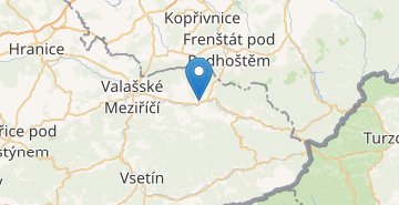 地図 Roznov pod Radhostem