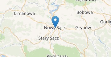 Térkép Nowy Sacz
